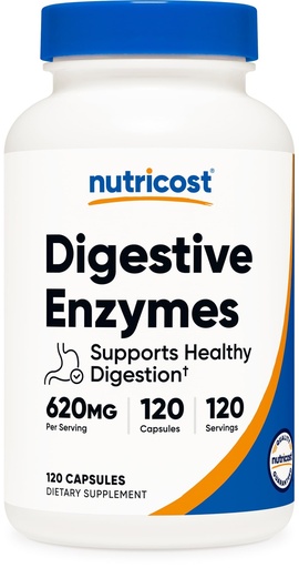 [BRSWGZQZPIBWMYD3] Nutricost Digestive Enzymes 620mg, 120 Capsules - Complete Digestive Enzyme Supplement