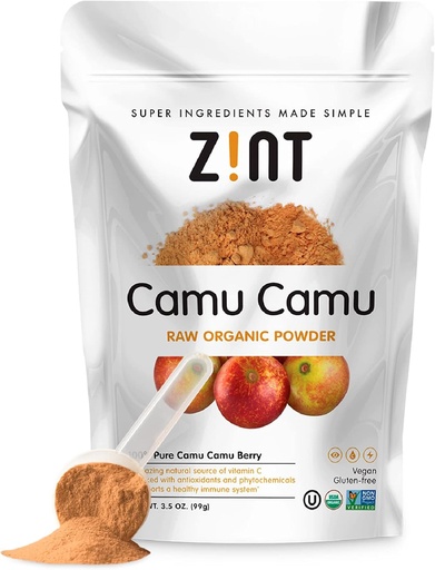 [BRSWEBL3BAMQ4FDP] Zint Camu Camu Powder Organic | Superfood Powder | Organic Fruit Ingredient | Antioxidants Source Perfect for Smoothies, Juices, Ice Creams | Non-GMO, Gluten-Free, Kosher | 3.5 oz