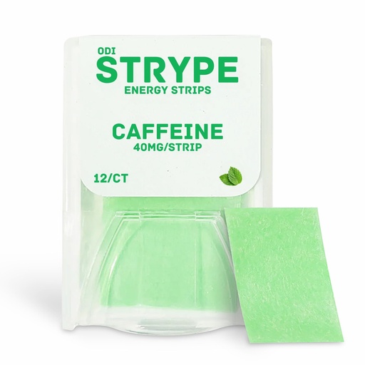[BRSROGACBACWYCLU] Energy Strips | Instant Caffeine in a Strip | 80mg per Serving | Portable Caffeine + Breath Mints | Zero Calories & Zero Sugar | Spearmint Flavor | 12 Strips per Pack