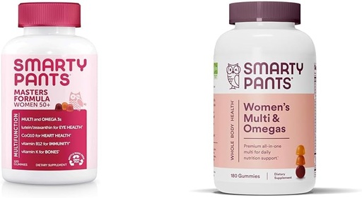 [BRSROAIPCQIGKDLU] SmartyPants Gummy Multivitamin for Women 50 and Over: Omega 3 Fish Oil (EPA/DHA), Methylfolate & Women's Multivitamin Gummies: Omega 3 Fish Oil (EPA/DHA), Methylfolate, CoQ10