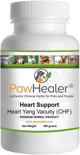 [BRSWIC32OQFAKDAV] PawHealer Heart Support - Heart-Yang Vacuity (CHF) - Coughing, Gagging, Wheezing Due to Heart Condition - 100 Grams-Herbal Powder-Remedy for Dogs & Pets