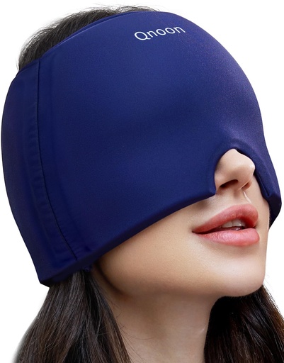 [BRSROFD4OUCBMFYZ] Qnoon Migraine Relief Cap, Headache Relief Cap Mask Products, Cooling Odorless Gel Ice Head Wrap for Tension, Stress,Hangover & Puffy Eyes