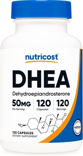 [BRSWYGT3BENQOYL2] Nutricost DHEA 50mg, 120 Capsules - Gluten Free, Soy Free, Non-GMO, 补编