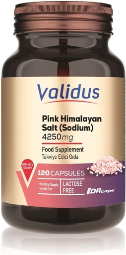[BRSROZT2BV5A42QZ] Validus Pink Himalayan Salt Sodyum 200 mg 120 Capsules (Drcaps)