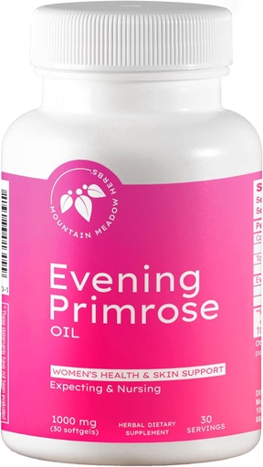 [BRSWGEI5DMOQIHIY] Ορεινά Βότανα Βότανα Βραδυά Primrose Oil 1.000mg – Ωμέγα-6 Λιπαρά Οξέα για την Υγεία των Γυναικών, Υποστηρίζει Καθαρό Δέρμα & Ορμονική Ισορροπία, Χωρίς Γλουτένη, Εύκολο στην Λήψη Softgels (30 Μέτρα)