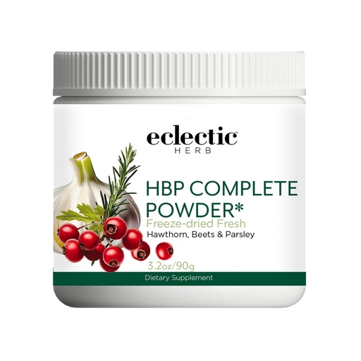 [BRSWIZQYCIHQEET6] Eclectic Herb - HBP Complete Powder | Natural Blood Pressure Support + Cardiovascular Support | Heart Health | Hawthorn, Beets, Garlic, Celery Juice | Vegan, Non-GMO, Gluten Free (3.2 oz | 90 g)