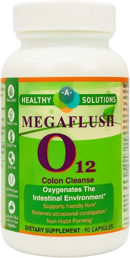 [BRSWYHQPOIDRAHYU] Mega Flush 07 - Natural Supplement for Healthy Colon - Colon Cleanse - 90 Veggie Caps