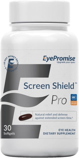 [BRSWGBQOAVYRYHLV] EyePromise Screen Shield Eye Vitamin - 30-Count, 30-Day Supply - Συμπλήρωμα ματιών με Omega 3s, Zeaxanthin, Lutein, Bilberry, Ψευδάργυρος & Βιταμίνες για Κουρασμένο, Εκπαιδευμένα Μάτια
