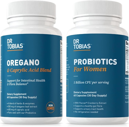 [BRSRAFANOIHAK3TL] Tobias Oregano博士和Caprylic Acid Blend 和 Probiotics for Women - 支持古特、伊穆内和尿内健康,非GMO