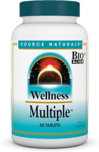 [BRSWIYQYOV5A4YLO] Source Naturals Wellness Multiple, 60 Tablets