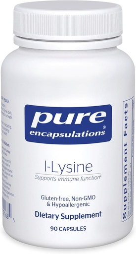 [BRSWIYQBPN6B4ADO] Encapsulamentos puros L-Lysina - Suplemento Aminoácido Essencial para Suporte Imune & Gum, Lip Health* - com L-Lysine HCl - 90 Cápsulas
