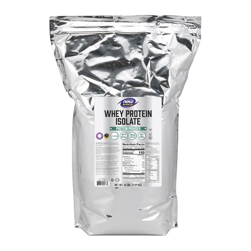[BRSWIYQEAIBGCYDC] NOW Foods Sports Nutrition, Whey Protein Isolate, 25 g With BCAAs, Unflavored Powder, 10-Pound