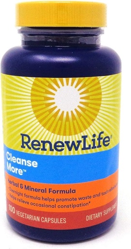 [BRSWIYQPO4PGY33M] Renew Life Cleanse More Herbal & Mineral Formula, 100 Capsules