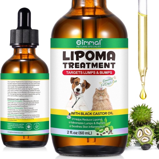 [BRSRAAYOCAGW2HLD] Lipoma Treatment Targets Guard for Dogs Lumps and Bumps 2 fl.oz, Lipoma Treatment for Dogs Cats, Soften Fatty Lumps & Bumps, Castor Oil for Pets, Supplements Lipoma Reduction, Immune Support