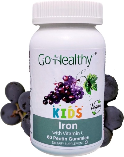 [BRSWGBQ7AUNQKALK] Iron Gummies for Kids, Vegan Suitable, Kosher & Halal - 30 Servings – Go Healthy