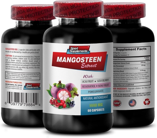 [BRSWGAD3A4MBYEQ7] Mangosteen Capsules - Mangosteen Extract Complex 1440MG - Natural ANTIOXIDANT - Mangosteen Suplementos - antioxidantes Suplemento Orgánico - Mangosteen Extract - Mangosteen Extract Capsules - 1B 60Caps