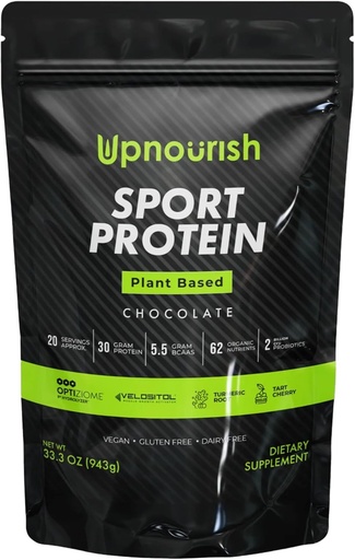 [BRSRA2Y7AB7WGALH] Vegan Sport Protein Powder Chocolate 20 servings – 30g Plant Based Protein, VELOSITOL, BCAAs, Organic Greens & Fruits, Probiotics, Tart Cherry for Post Workout Recovery, Inform Sports Certified Keto