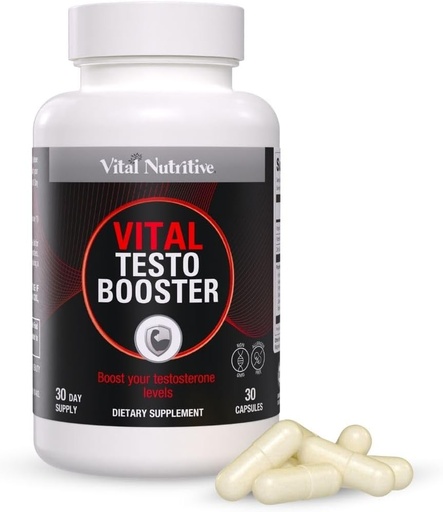 [BRSRAHYZPIIA23YV] Vital Testo Booster - Gamtos testosterono paramos priedas vyrams