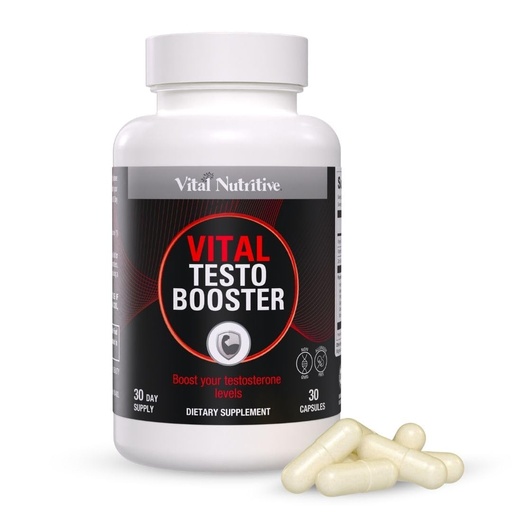 [BRSRAHYZPIIA23YV] Vital Testo Support -Testosterone Support Supplement for Men | Promotes Energy, Stamina, and Vitality | Men’s Health | Made in USA | 30 Days Supply