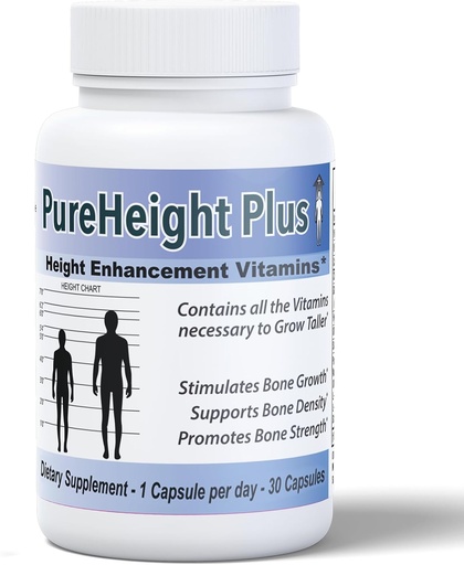 [BRSWKGD7AQDGY23U] PureHeight Plus #1 Doktor Proqramların inkişaf etdirilməsi - Uşaqlar, Uşaqlar və Yetişkinlər üçün artıq Vitaminləri - Bone Strength və sıxlığı artırmaq - Boy Advancedr Vitamini Taller Fast