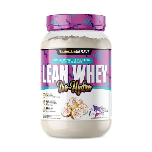 [BRSW2GAQOUJQMDTK] MuscleSport Lean Whey Revolution™ Protein Powder - Whey Protein Isolate - Low Calorie, Low Carb, Low Fat, Incredible Flavors - 25g protein per scoop (2lb, Dippsadoodles)