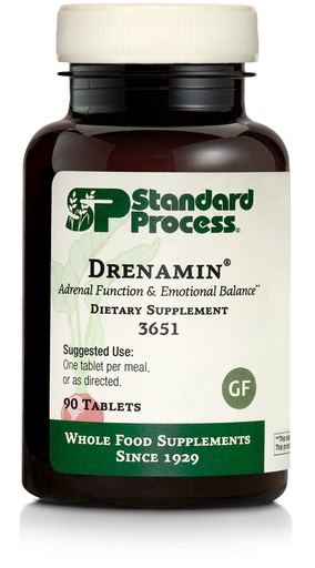 [BRSROYD7BECROCD4] Standard Process Drenamin - Adrenal Function Supplement for Healthy Stress Response - Supports Healthy Energy Production & Metabolism - Gluten-Free, Non-Dairy & Non-Soy - 90 Tablets (90 Servings)