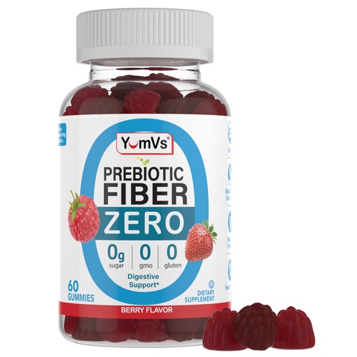 [BRSW2YADPJ4A4ETZ] YumVs Sugar Free Fiber Gummies for Adults – 4g Prebiotic Fiber Supplement Gummies for Gut & Digestive Health – Keto Friendly, Vegan, Gluten Free, Non-GMO – Great Tasting Berry Flavor – 60 Count