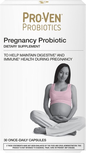 [BRSW2CD3OQNWAFAZ] Prenatal Probiotic for Women with Vitamin C & Calcium | Pregnancy & Breastfeeding Support | Digestive & Immune Health | Safe for Mum & Baby | 30 Vegetarian Capsules | Gluten & Lactose Free
