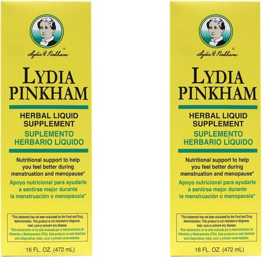 [BRSWIYQYCQDRQ3D6] Soporte nutricional de Lydia Pinkham Liquid 16oz botellas