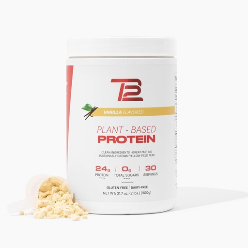 [BRSW22Q7OV7GOF35] TB12 Plant Based Protein Powder by Tom Brady, 24g of Vegan Pea Protein, Low Sugar, Low Carb, Non-GMO, Meal Replacement, Keto Friendly, Paleo, Sugar Free, Vanilla Flavor (30 Servings/2.12lbs)