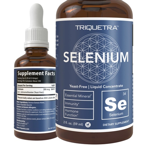 [BRSWGCYHO57RE3T3] Selenium - 200 mcg, Selenomethionine Form, 300 Servings - Vegan, Glass Bottle, Yeast Free - Sublingual Liquid Concentrate - Antioxidant, Supports Immunity, Thyroid Health (2 oz.)