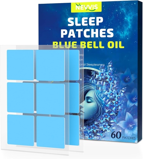 [BRSRAGIBOZ6AA3AU] Sleep Patches, 60 Blue Bell Sleep Patches for Adults Extra Strength, Natural Plant Ingredients of Sleep Patch, Skin-Friendly & Last All Night