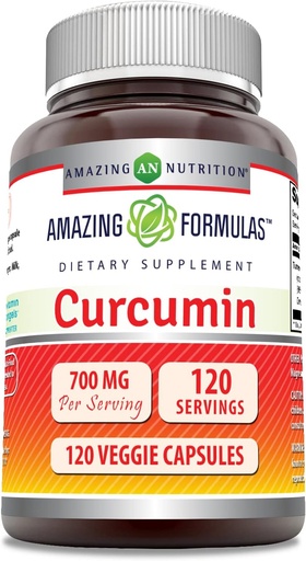 [BRSRMCQYDF6B6ADK] Fantastiska formler Curcumin Supplement | 700 Mg | 120 Veggie Capsules | Turmeric Root Extract | Non-GMO | Gluten Free | Made in USA