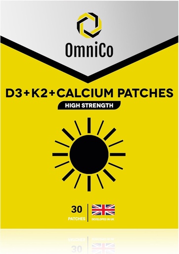 [BRSRO2YECB6RSHTA] OmniCo - D3 + K2 + Patches de cálcio – Embalagem 30