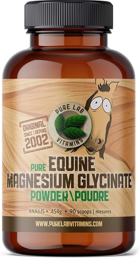[BRSWY2T6AEMRGYLG] Pure Lab Vitamins Equine Magnesium Glycinate Powder - 454 g Made in Canada