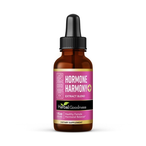 [BRSROBQZOAMQKDYV] Herbal Goodness Hormone Harmony 1oz – Hormone Balance for Women | Red Clover, Sage, Winter Lovers, Nettle, Supplement, Probiotics, Menopause Relief, Fertility Support, PMS & Lactation Aid