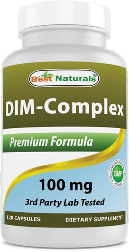 [BRSWIAI7BYFWOF32] Best Naturals DIM Supplement 100 mg 120 Capsules, DIM for Estrogen Metabolism & Balance, For Menopause, Body Building, PCOS & Hormonal Acne
