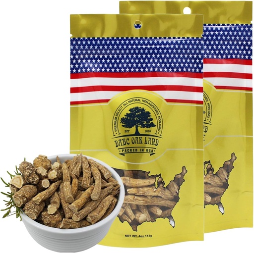 [BRSWGAL7AB6BMCTL] American Ginseng Slices dal Wisconsin (Ginseng Root Wisconsin Cresciuto! La maggior parte della gente lo usa per fare il tè di Ginseng! Buon per la salute! (American Ginsengs Large Branch, 2 confezioni da 8 once)