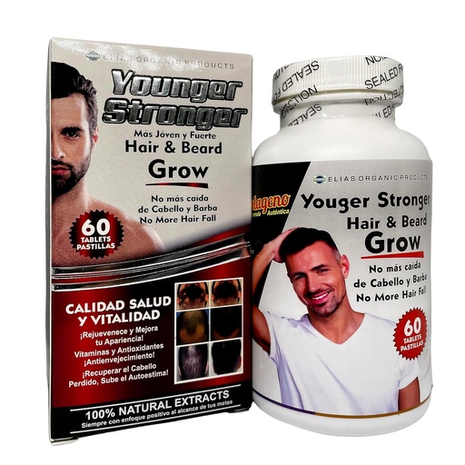 [BRSROFATCJ5QMC34] Younger Stronger Har and Beard Grow 100% Natural Extracts 60 Tablets