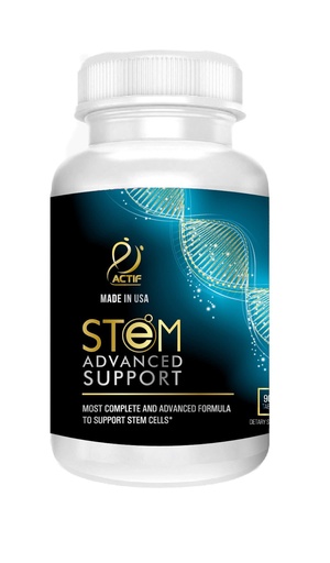 [BRSWKFYBBR7WY3YZ] ACTIF STEM Cell Support - Maximum Strength with 10+ Stem Cell Factors, Non GMO, 2 Month Supply, Made in USA