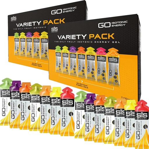 [BRSRAYY3PMBWGYLL] SiS Science In Sport Running Energy Gels, Full of Electrolytes, Good For Hydration, Flavor Variety Pack, Vegan, Gluten & Dairy Free, 14 x 60ml, Orange