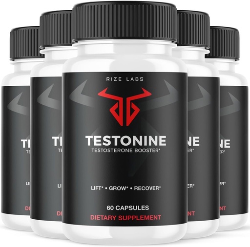 [BRSROHT5BEFGAEIZ] rize labs (5 Pack) Testonine Male Supplement, Testonine Capsules for Men, Testonine Maximum Strength Formula, Testonine All-Natural Pill for Muscle Power, Testonine Reviews (300 Capsules)