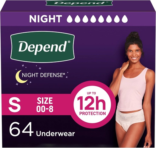 [BRSRMHQOCIBAY3LJ] Diapers, Incontinence " Postpartum Bladder Leak Underwear for Women, Disposable, Overnight, Small, Blush, 64 count (4 Packs of 16), Packaging May Vary