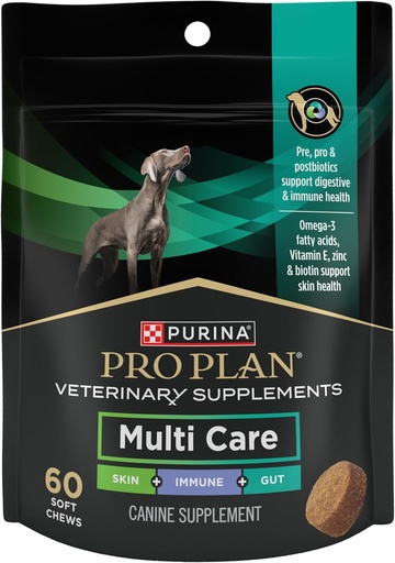 [BRSROBIFDICWAFDL] Purina Pro Plan Veterinary Supplements Multi Care Dog Supplements - 60 ct. Pouch