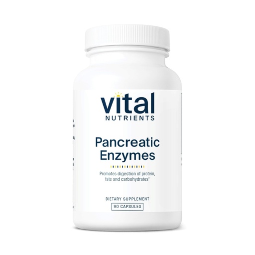[BRSWIZYBDMDBMH3M] Vital Nutrients Pancreatic Enzymes 1000mg (Full Strength) - Pancreatin Digestion Supplement with Protease, Amylase & Lipase - Digestive Enzymes - Gluten, Dairy, and Soy Free - 90 Capsules