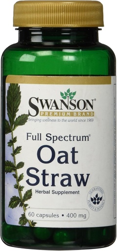 [BRSWIEILCQOWMDI5] Swanson Full Spectrum Oat Straw 400 Milligrams 60 Capsules