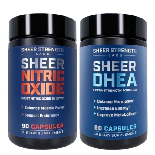 [BRSRAZT4DMCAGFI4] Sheer Strength Labs Nitric Oxide + DHEA 100mg - Nitric Oxide Supplement - Best Nitric Oxide Supplement for Men and DHEA Supplement for Men DHEA 100mg