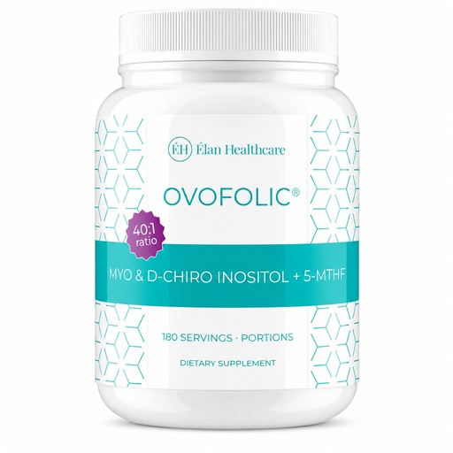 [BRSRAZIPABYGCALF] Supplement - Myo-Inositol and D-Chiro Inositol Plus Active Folate- Ideal 40:1 Ratio - (180 Servings, 387g Jar)