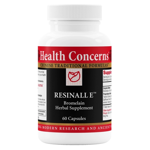 [BRSW2FL4PMGR4CTA] Health Concerns Resinall E – Bromelain Herbal Supplement for Bruising Recovery – Helps Repair Damaged Cells - Natural Enzyme Blend with Herbs – Post Surgery Support – 60 Capsules
