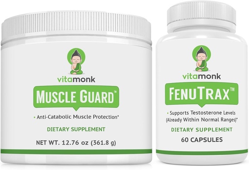 [BRSRAHAEA4NRGCD6] VitaMonk Muscle Guard with HMB, EAAs, Vitamin D, Magnesium & FenuTrax Fenugreek Extract, 50% Fenusides for Muscle Growth, Strength, and Vitality, Pre/Post-Workout Supplement for Men and Women